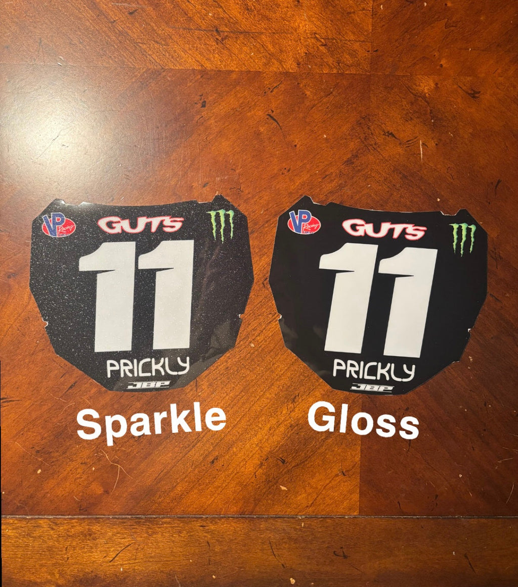 Motocuts Race Front Plate Decal